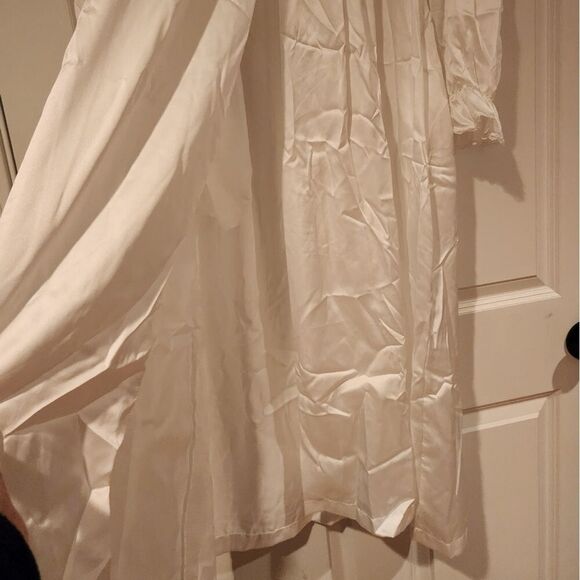 Vintage Barbizon white open front nightgown L - Picture 3 of 6